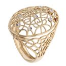 9ct Yellow and White Gold Patterned Fancy Ring