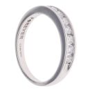 18ct White Gold 0.50ct Brilliant Cut Diamond Half Eternity Ring