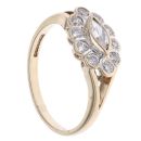 9ct Yellow Gold Cubic Zirconia Cluster Ring