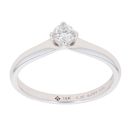 18ct White Gold 0.20ct Brilliant Cut Diamond Solitaire Ring