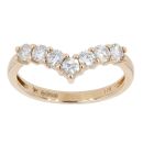 9ct Yellow Gold 0.52cts Diamond Wishbone Ring by Anya Belle
