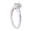 18ct White Gold 0.20ct Princess Cut Diamond Cluster Ring