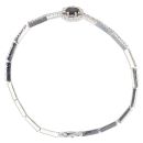 18ct White Gold 0.40ct Diamond and Sapphire Bracelet 7"