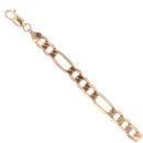 9ct Yellow Gold Figaro Bracelet 7.5"