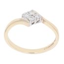 9ct Yellow Gold 0.20ct Brilliant Cut Diamond Cluster Ring