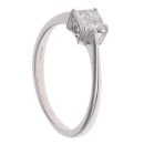 18ct White Gold 0.25ct Princess Cut Diamond Cluster Ring