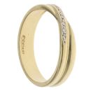 18ct Yellow Gold 0.04ct Brilliant Cut Diamond Crossover Ring