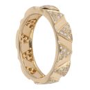 18ct Yellow Gold 0.75ct Brilliant Cut Diamond Fancy Aztec Style Ring