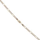 14ct Yellow And White Gold Figaro Chain 24"