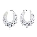 Silver Large Creole Hoop Earrings By Icesia