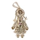 9ct Yellow Gold Multi-Gemstone Ragdoll Pendant