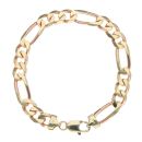 9ct Yellow Gold Figaro Bracelet 8.5"