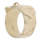 9ct Yellow Gold Patterned Buckle Ring