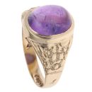 9ct Yellow Gold Amethyst Signet Ring