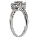 18ct White Gold 1.00ct Brilliant Cut Diamond Cluster Ring