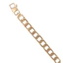 9ct Yellow Gold Square Curb Bracelet 8"