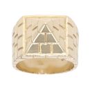 9ct Yellow Gold Pyramid Ring