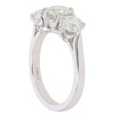 18ct White Gold 2.60ct Diamond Trilogy Ring