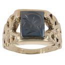 9ct Yellow Gold Hematite Centurion Signet Ring