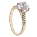 9ct Yellow Gold Cubic Zirconia Solitaire Ring