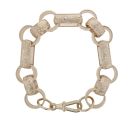 9ct Yellow Gold Patterned Belcher Bracelet 9"