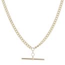 9ct Yellow Gold Curb T-Bar Chain 18"