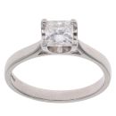 Platinum 0.70ct Princess Cut Diamond Solitaire Ring