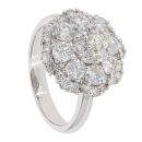 18ct White Gold Diamond Cluster Ring by Anya Belle