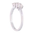 18ct White Gold 0.90ct Diamond Trilogy Ring