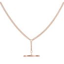 9ct Rose Gold T-Bar Curb Chain 16"