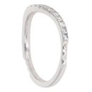 18ct White Gold 0.27ct Brilliant Cut Diamond Fancy Wave Ring