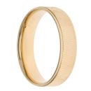14ct Yellow Gold Striped 6mm Wedding Band