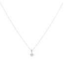 18ct White Gold 0.50ct Brilliant Cut Diamond Solitaire Pendant And Chain 18"