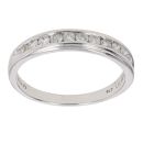 9ct White Gold 0.25ct Brilliant Cut Diamond Half Eternity Ring