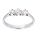 18ct White Gold 0.33ct Diamond Trilogy Ring