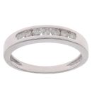 9ct White Gold 0.20ct Brilliant Cut Diamond Half Eternity Ring