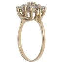 9ct Yellow Gold Cubic Zirconia Cluster Ring