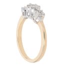 18ct Yellow Gold 0.33ct Brilliant Cut Diamond Cluster Ring