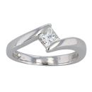 Platinum 0.36ct Princess Cut Diamond Solitaire Ring