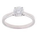 18ct White Gold 1.00ct Brilliant Cut Diamond Solitaire Ring