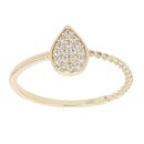 Children's 14ct Yellow Gold Cubic Zirconia Teardrop Ring