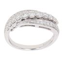 18ct White Gold 0.80ct Brilliant Cut Diamond Fancy Ring