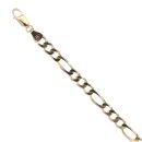 9ct Yellow Gold Figaro Bracelet 8"