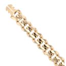 14ct Yellow Gold Monaco Curb Classic Plain Lock Bracelet 8.5"