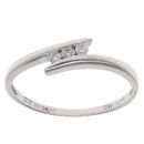 9ct White Gold 0.10ct Diamond Trilogy Ring