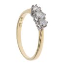 18ct Yellow Gold 0.50ct Diamond Trilogy Ring