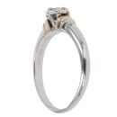 18ct Yellow and White Gold 0.25ct Trillion Cut Diamond Cluster Ring