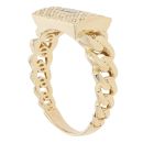 14ct Yellow Gold Monaco Classic Flex Patterned Signet Ring