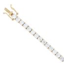 14ct Yellow Gold Cubic Zirconia Tennis Bracelet 7.5"