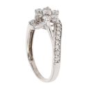 9ct White Gold 0.62ct Diamond Cluster Ring